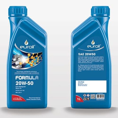 20W50 A3/B3 FORMULA / Olio motore Euroil – Nuova linea