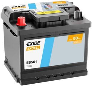 Batteria EXIDE EB501 - Edi Esse Group - Lubrificanti Milano